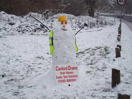 December 2010. Frozen staff, can’t wait till Christmas! Regards all at Canford Drains.
