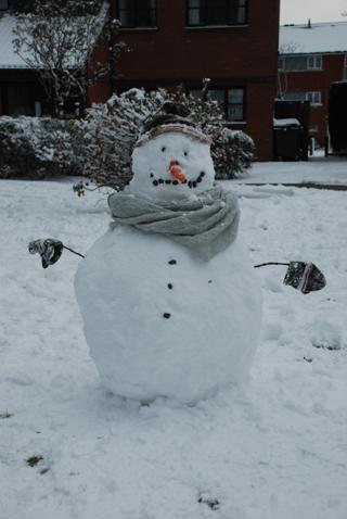 Snowman, sent in by Jane Bottwood.