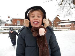 About half of the pupils and staff managed to attend Moyles Court  School and Nursery, near Ringwood on Thursday 2nd December, despite the snowy conditions. 
