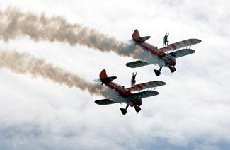 The Breitling Wing Walkers.