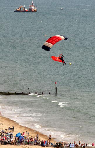 The Princess of Wales's Royal Regiment's Parachute Display Team "The Tigers".