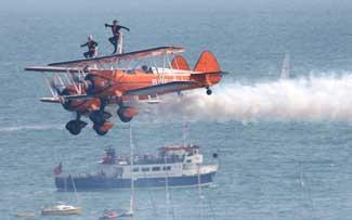 The Breitling Wingwalkers. Picture: Richard Crease.