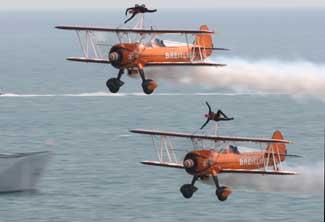 The Breitling Wingwalkers. Picture: Richard Crease.
