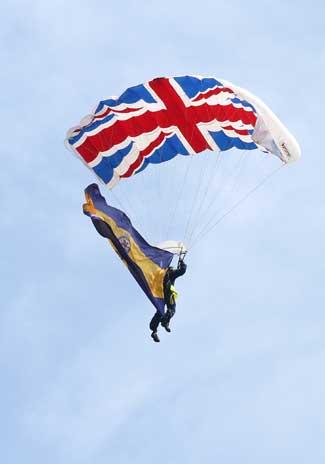 Tigers parachute display team. Picture Rob Flemng