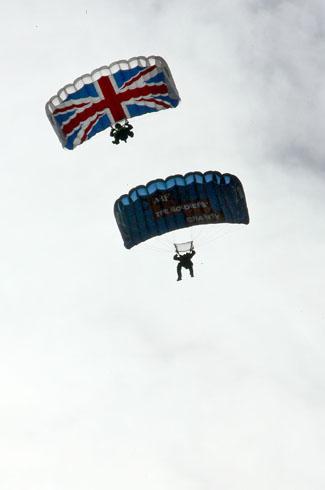The Princess of Wales's Royal Regiment's Parachute Display Team "The Tigers". Picture: Sally Adams