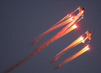 The Night Air display by the  Swip Team Twister Duo.