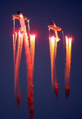 The Night Air display by the  Swip Team Twister Duo