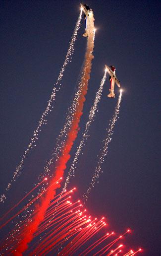 The Night Air display by the  Swip Team Twister Duo