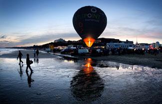 Balloon Glow on Bournemouth beach.
