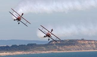 Saturday Flying display. Breitling Wingwalkers.