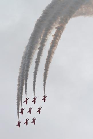 Saturday Flying display. The Red Arrows.