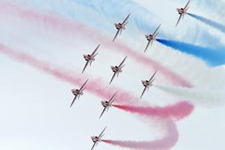 Saturday Flying display. The Red Arrows. 
