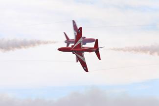 Saturday Flying display. The Red Arrows. 