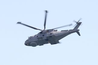 Royal Navy Merlin helicopter. 