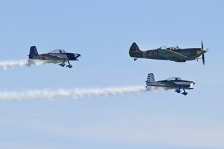 Saturday Flying display. Spitfire and RV8tors.