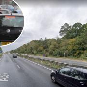 Heavy traffic on the A31 Ringwood (location pictured, Google Maps) and M27 westbound near Cadnam