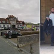 Mitchell Slater attacked his ex-partner's stepfather on Lymington quay.
