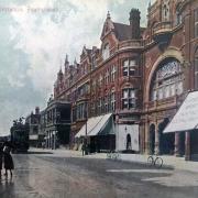 Old postcard of Christchurch Road, Boscombe.