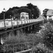 The view of Tuckton Bridge in August, 1989.