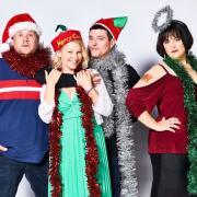 Undated BBC handout photo of (left to to right ) Hames Corden as Neil 'Smithy' Smith, Joanna Page as Stacey Shipman, Mathew Horne as Gavin Shipman and Ruth Jones as Nessa Jenkins who starred in the Gavin & Stacey's Christmas special.