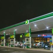 Fuel station stock image