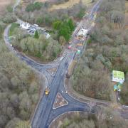 Aerial image of the work at Holmsley Bridge. Picture: Knights Brown