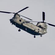 'It looks like an articulated lorry': Chinook helicopter seen flying over Bournemouth
