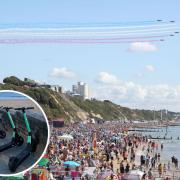 Bournemouth Air Festival 2022 and stock image of e-scooters