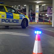 Police at the Sovereign centre car park in Boscombe