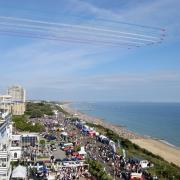 The Red Arrows on day three of Bournemouth Air Festival 2023