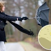 A weather warning for wind is in place for Sunday