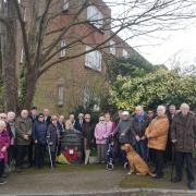 People gathered to mark the 80th anniversary of the Halifax tragedy in Moordown.
