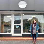 Alix Digby-West outside the new premises