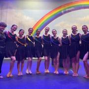 Senior dancers after their last show “the shattered spectrum” with Dorchester ballet and club