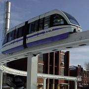 Undated handout of electronic photo impression transmitted September 20 2001 of the first British public monorail scheme to be built in Portsmouth, announced yesterday by developers and project managers Carr West Ltd, the company revealed plans for the