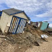Recent stormy weather has created a beach hut graveyard on Milford on Sea's shores.