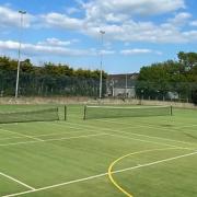 The all-weather pitch by Mudeford Wood Community Centre