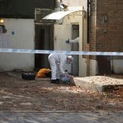 Forensics at the former Mon Bijou Hotel in Manor Road