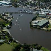Aerial shot of Lymington from April 2004.