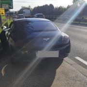 Bentley Continental GT seized by police on the A31