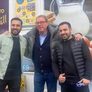 Harry Redknapp with Veli and Mehmet Bulbul at the opening