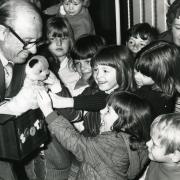 Old Echo 1979, scanned 29.9.08. Harry Corbett and Sooty opened Cancer Research fair in Boscombe.