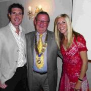 BIG PLANS: Rotary club president Richard Taylor with Martin and Liz Yelling