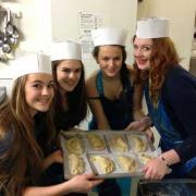 Pastry making with fellow MYPs: Zoe Hitchens, Francesca Reed, Maddie Sibley and Tasha Glendening