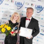 Rachael Tatton of Animal, winner of the 2013 Retail Excellence Award, sponsored by the Dolphin Shopping Centre, and John Grinnell of Dolphin Shopping Centre