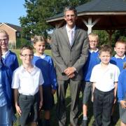 LEARNING: Parley First School headteacher John Bagwell with students