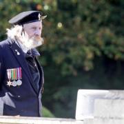A veteran at the war memorial in Bournemouth. Picture: Sally Adams