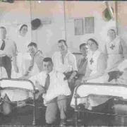 CARE: A photo of nurses and patients at the ‘Tin Town’ hospital in Brockenhurst