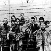 Children at Auschwitz just after the liberation in 1945