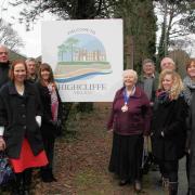 A GOOD SIGN: Mayor of Christchurch Denise Jones joins councillors and residents of Highcliffe to unveil one of the new signs